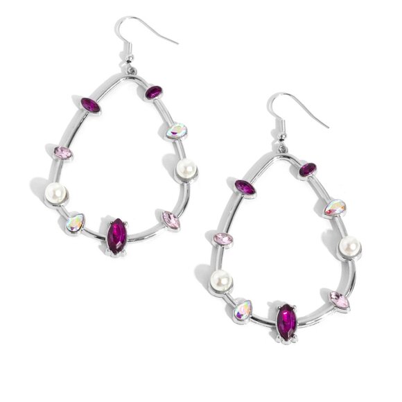 Dazzling Diversity - Pink Earrings - Picture 2 of 2